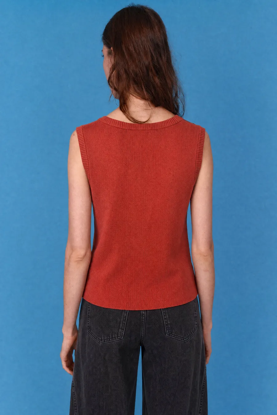 Taliya result 4 for Delucca: on-model shot on a blue backdrop